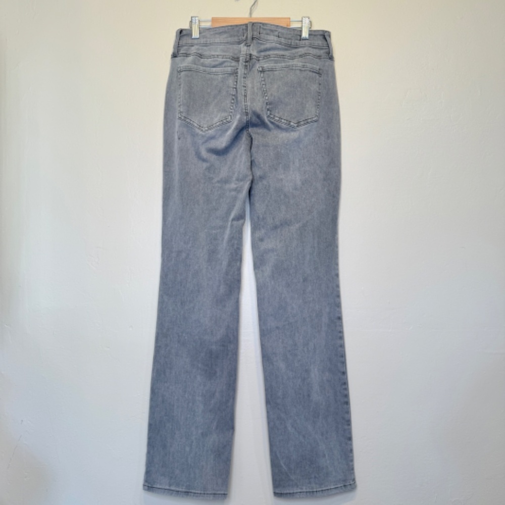 NYDJ | Marilyn Straight Lift X Tuck Technology Grey Wash Denim Stretchy Jeans - Picture 5 of 15